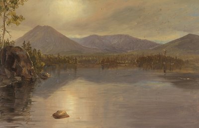 Montes Katahdin y Turner desde el Lago Katahdin, Maine de Frederic Edwin Church